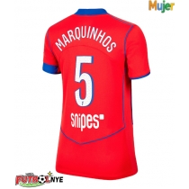Camiseta Paris Saint-Germain Marquinhos #5 Tercera Equipación para mujer 2025-26 manga corta